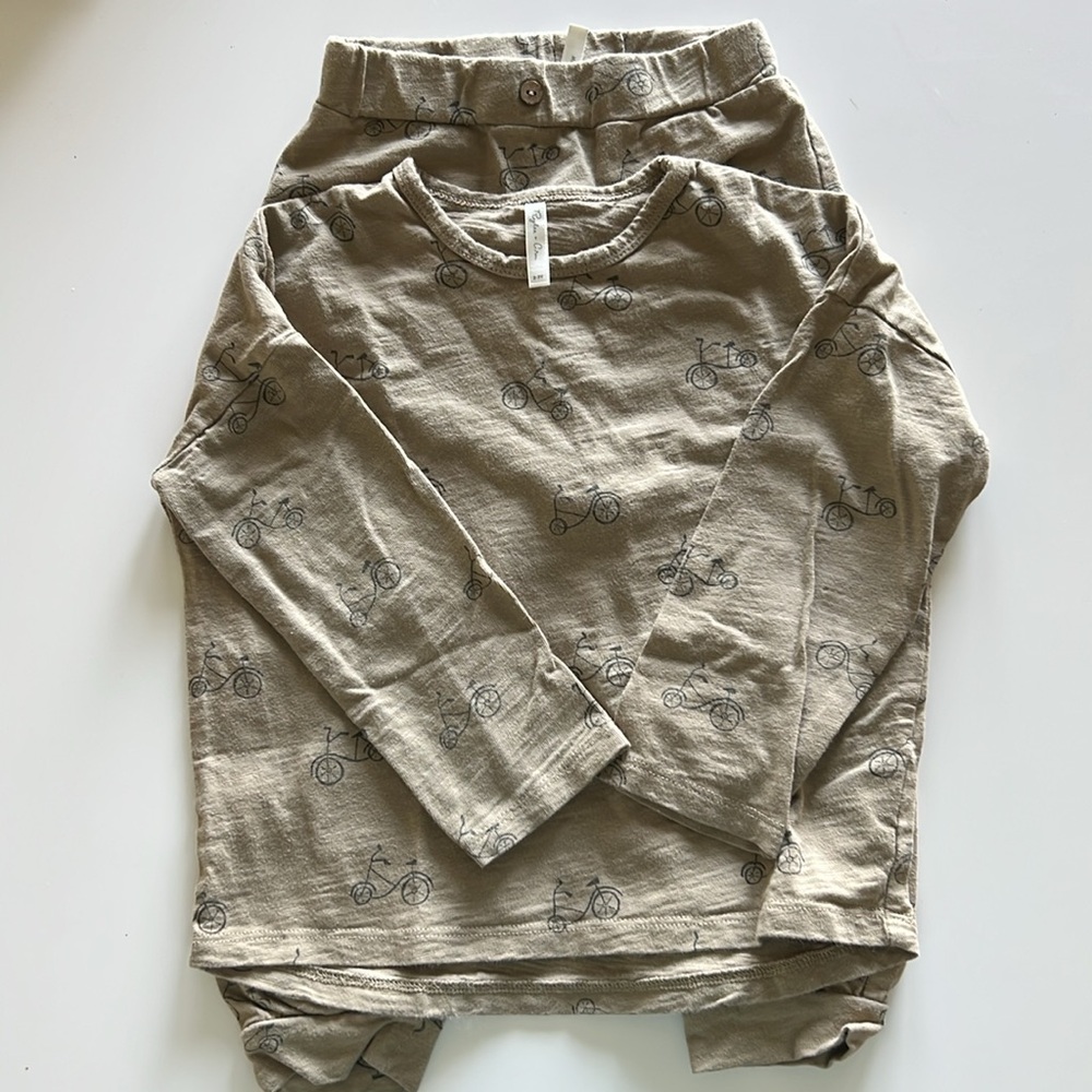 Rylee + Cru Bike | Long Sleeve Tee + Pant Set - Fern